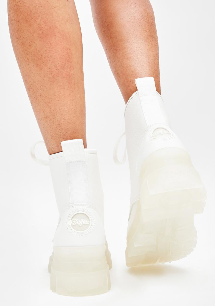 White Aspha RLD Lace Up Boots