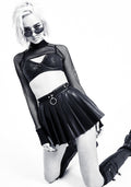Spade Pleated Micro Mini Skirt