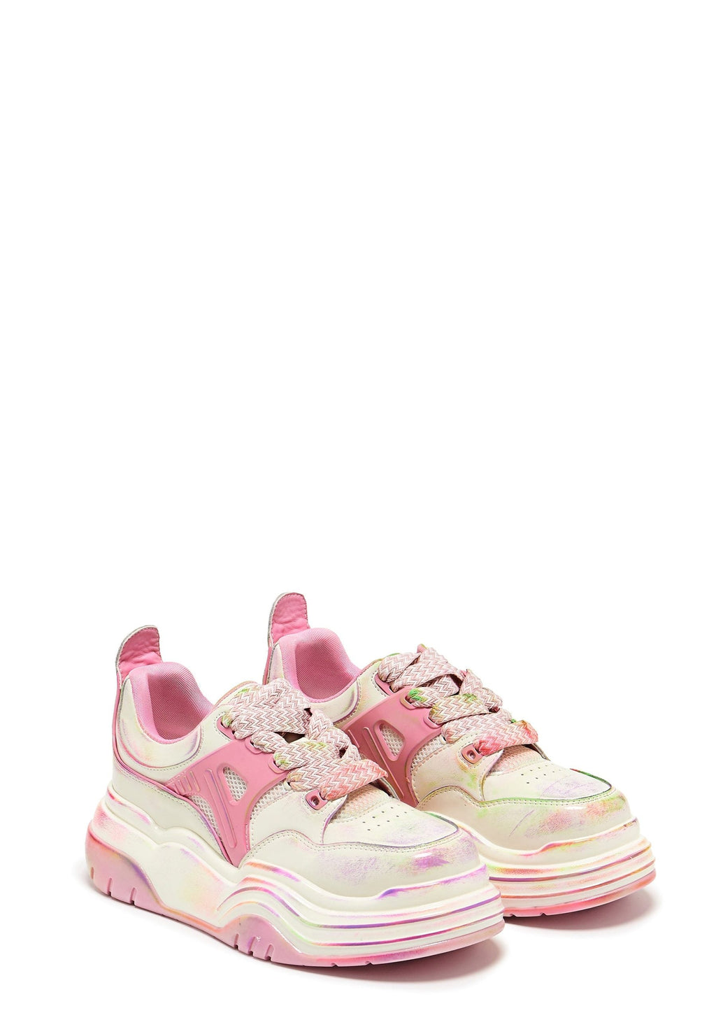 Kaleidoscopic Platform Trainers – Rainbow