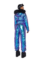 Aurora Beam Holographic Snowsuit – Blue