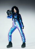 Aurora Beam Holographic Snowsuit – Blue