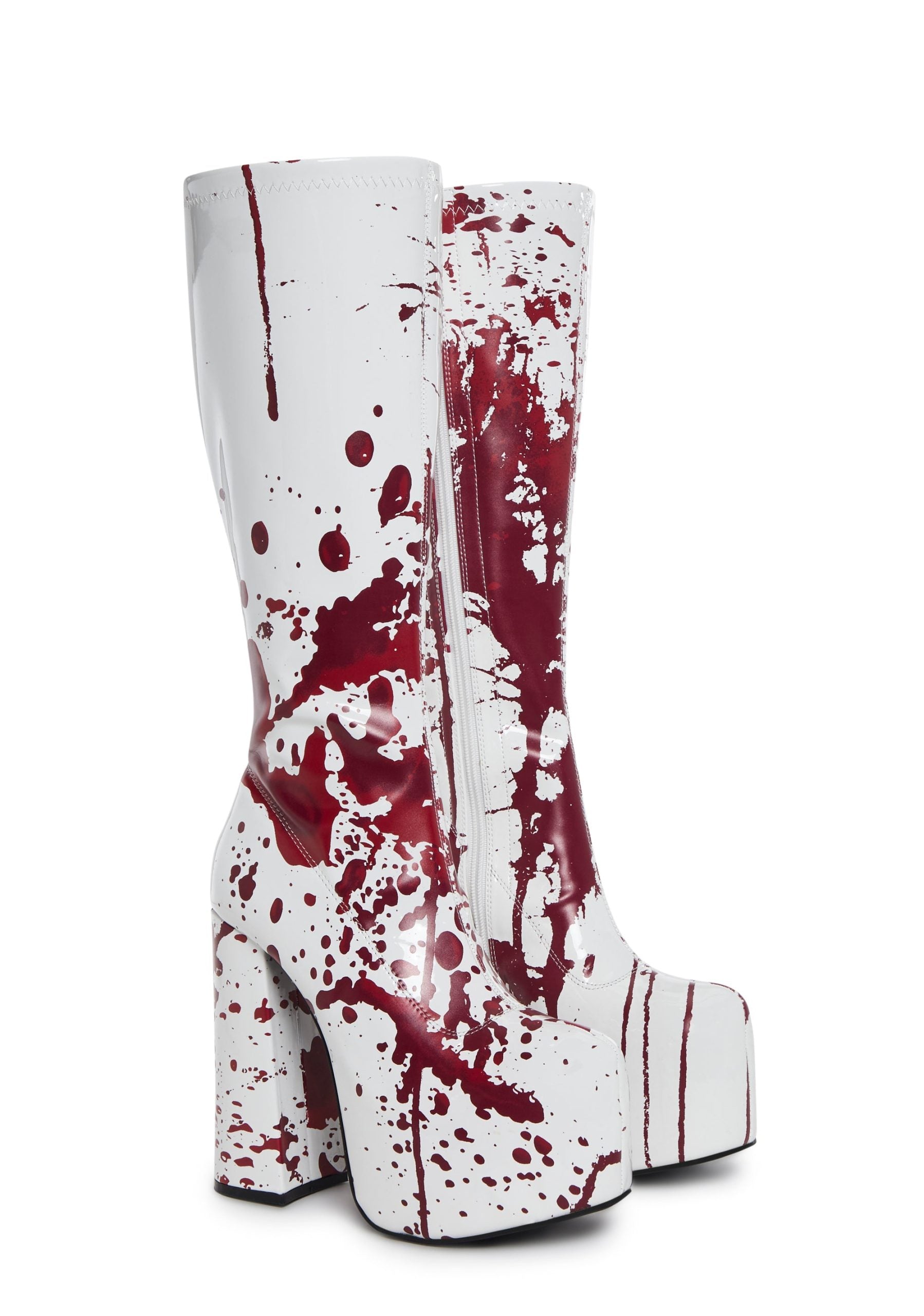 Scream Queen Gogo Boots – White