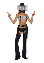 Giddy Up Rhinestone Cowgirl Costume – Black