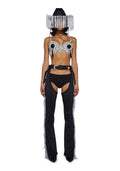 Giddy Up Rhinestone Cowgirl Costume – Black