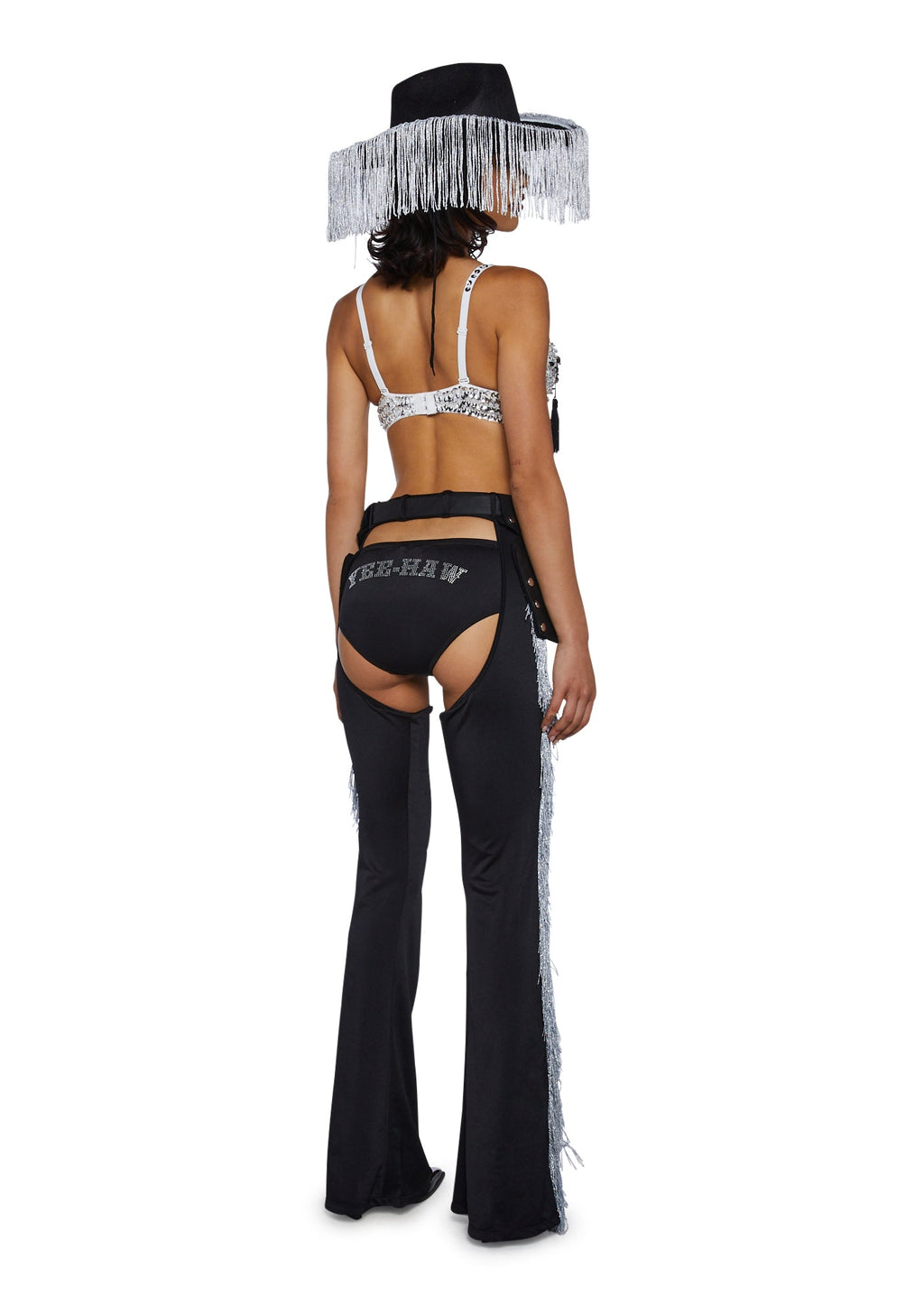 Giddy Up Rhinestone Cowgirl Costume – Black