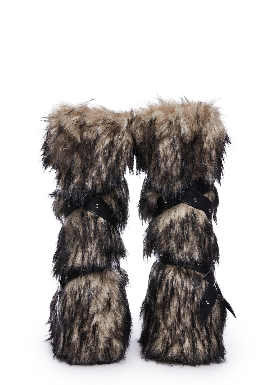 Wild Instincts Faux Fur Boots – Off White