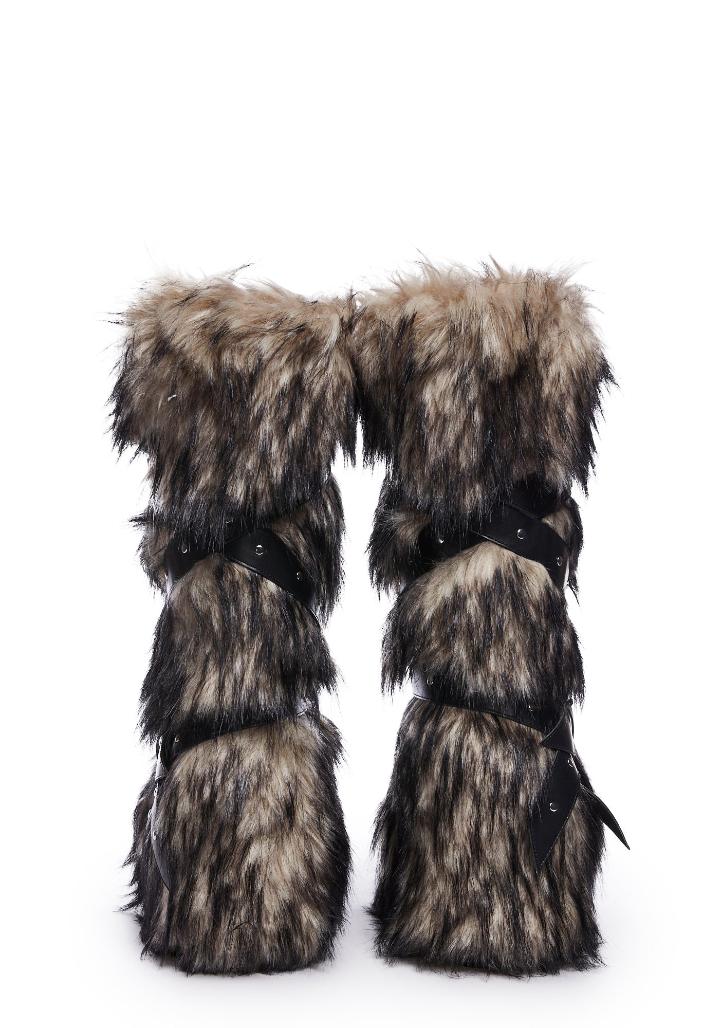 Wild Instincts Faux Fur Boots – Off White