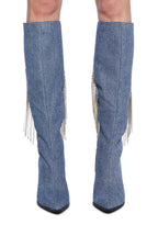 Jacqueline Heeled Boots – Denim