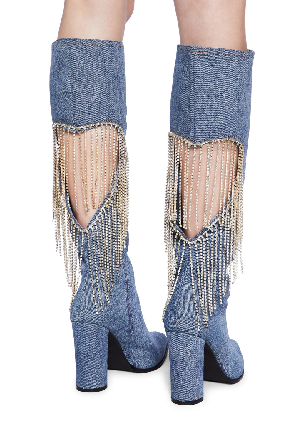 Jacqueline Heeled Boots – Denim
