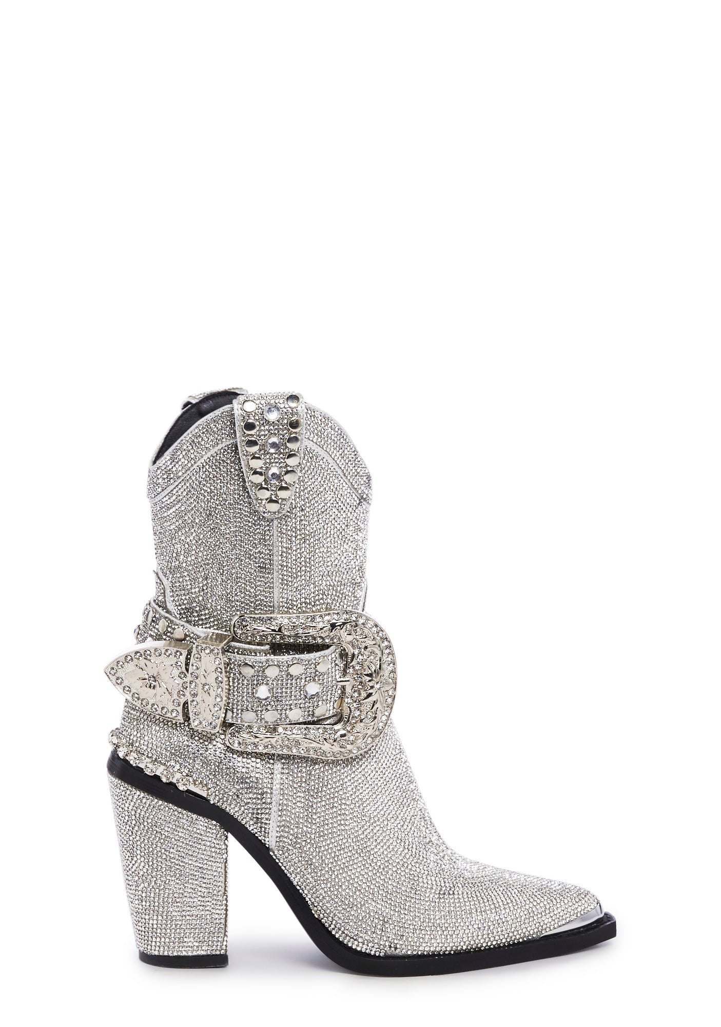 Sharp Sheriff Shine Cowboy Boots – Silver