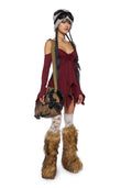 F is For Fairies Handkerchief Dress – Burgundy