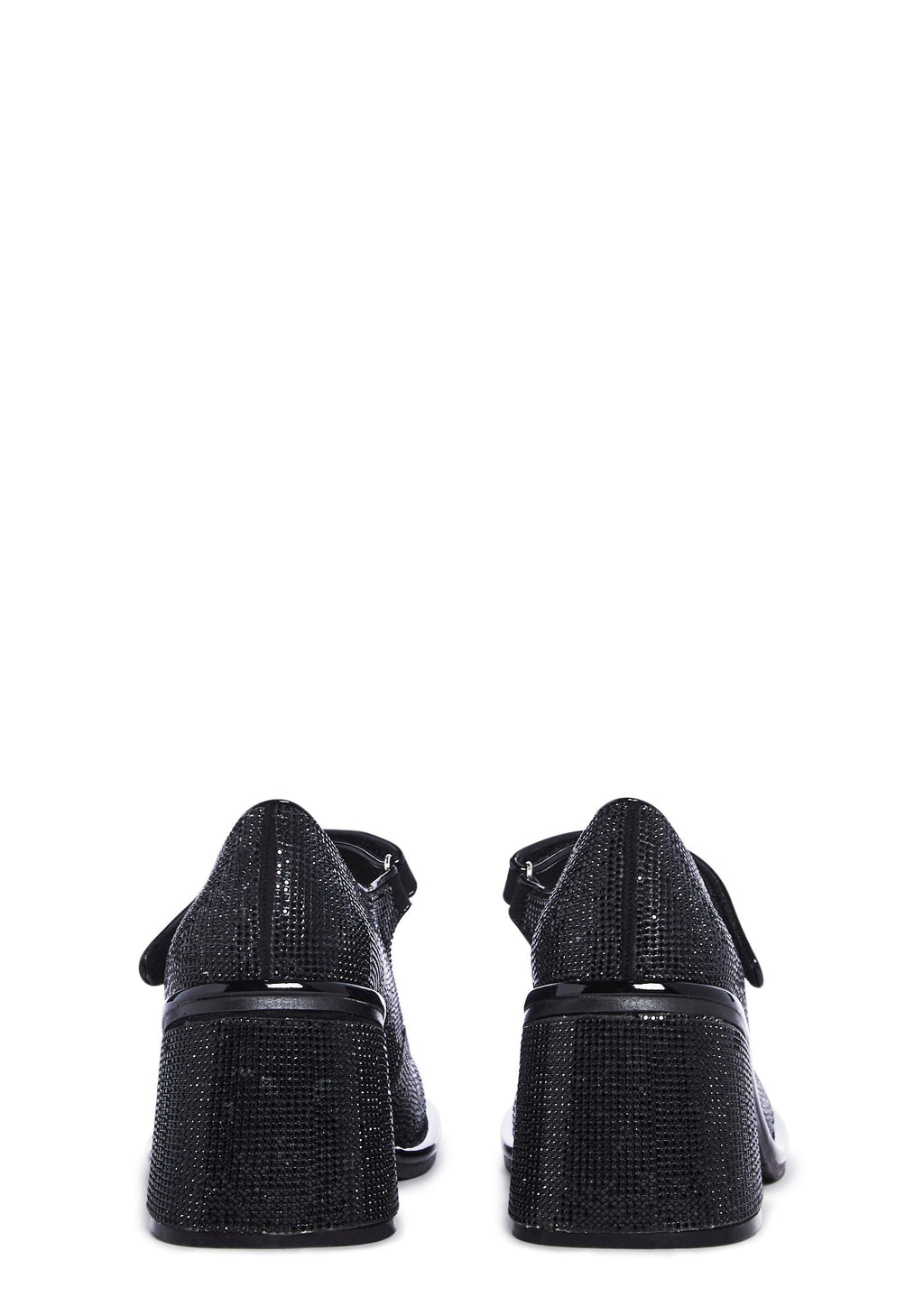 Desire Me Rhinestone Mary Janes – Black