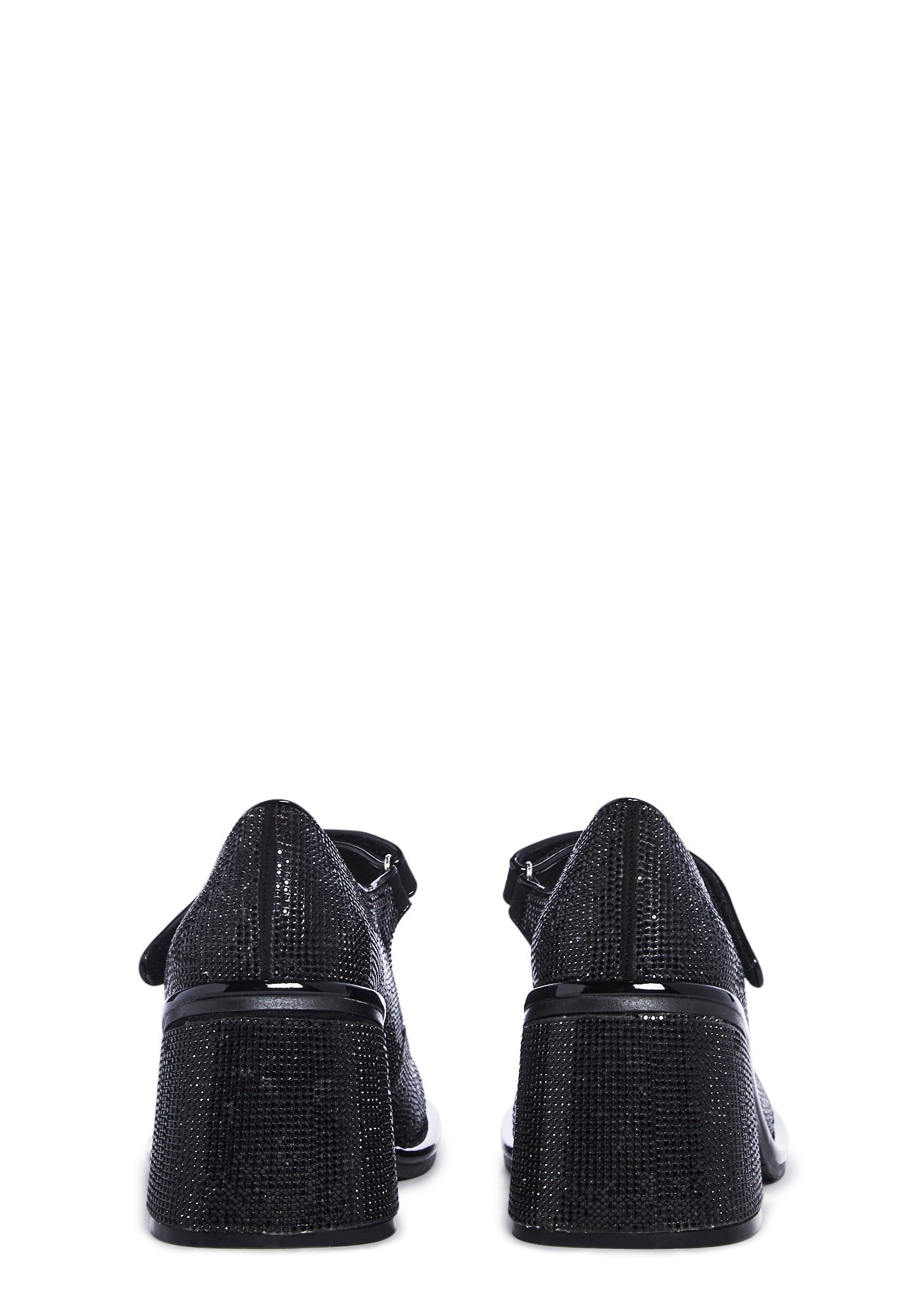 Desire Me Rhinestone Mary Janes – Black