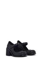 Desire Me Rhinestone Mary Janes – Black