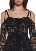 F is For Fairies Handkerchief Dress – Black Lace