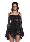 F is For Fairies Handkerchief Dress – Black Lace