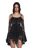 F is For Fairies Handkerchief Dress – Black Lace