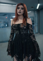 F is For Fairies Handkerchief Dress – Black Lace