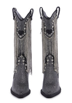 Present Perfect Cowboy Boots – Silver