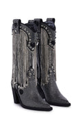 Present Perfect Cowboy Boots – Silver