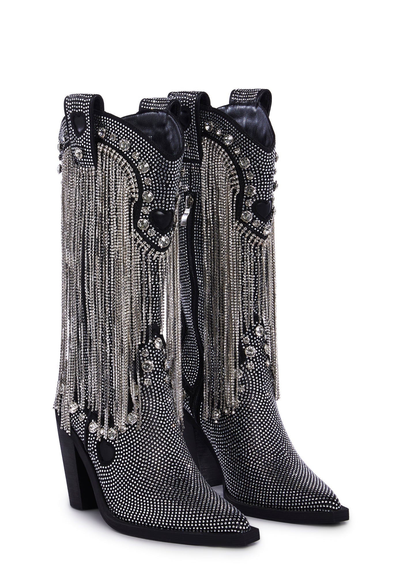Present Perfect Cowboy Boots – Silver