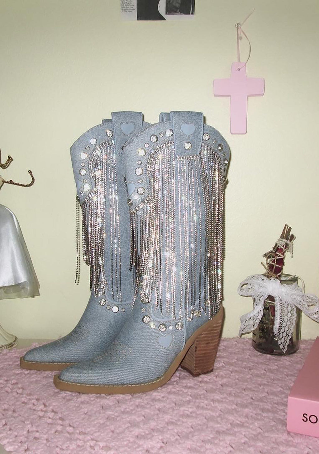 Present Perfect Cowboy Boots – Blue
