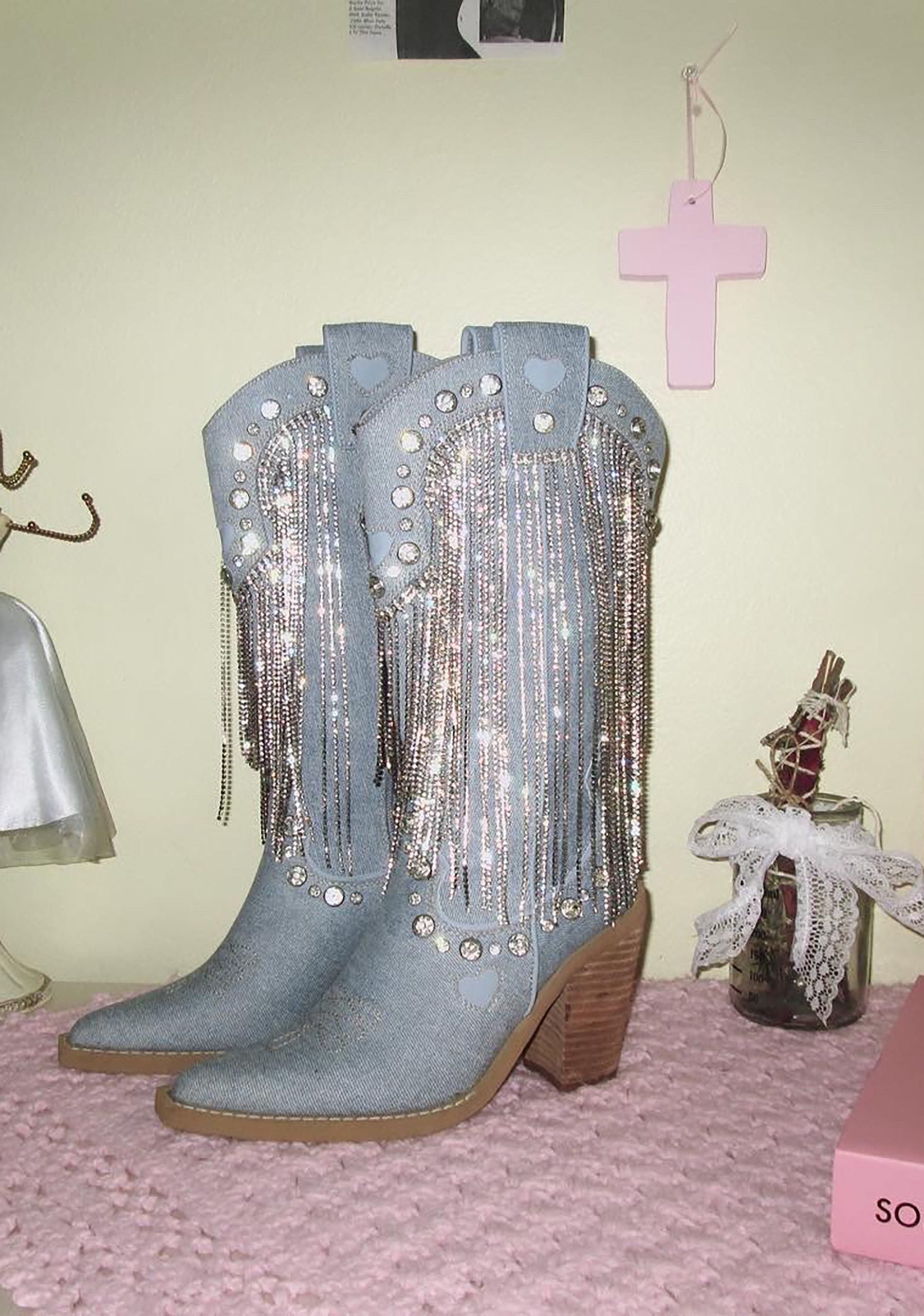 Present Perfect Cowboy Boots – Blue
