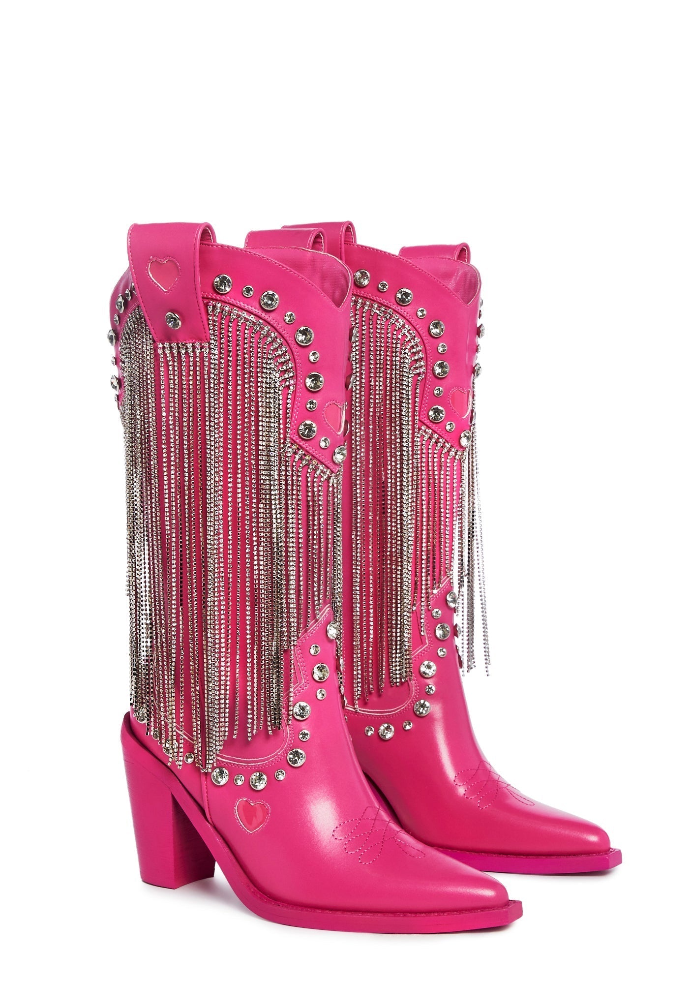 Present Perfect Cowboy Boots – Dark Pink