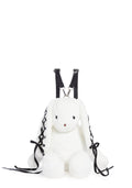 Cuddly Bunny Plush Backpack – White