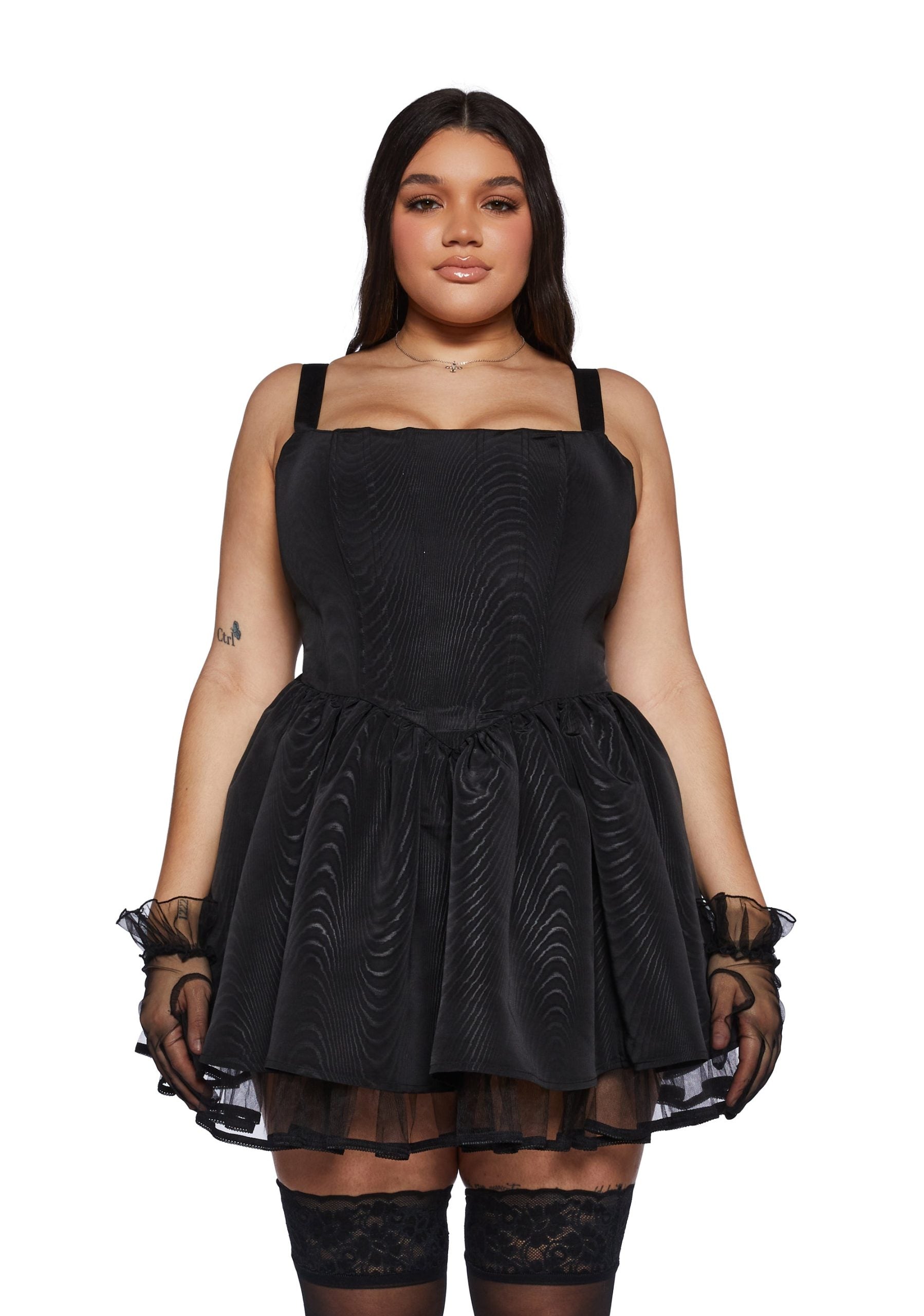 Plus Magic Moves Corset Dress – Black