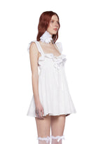 Sunset Stroll Babydoll Dress – White