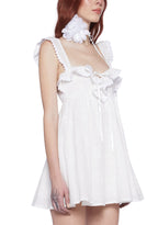 Sunset Stroll Babydoll Dress – White