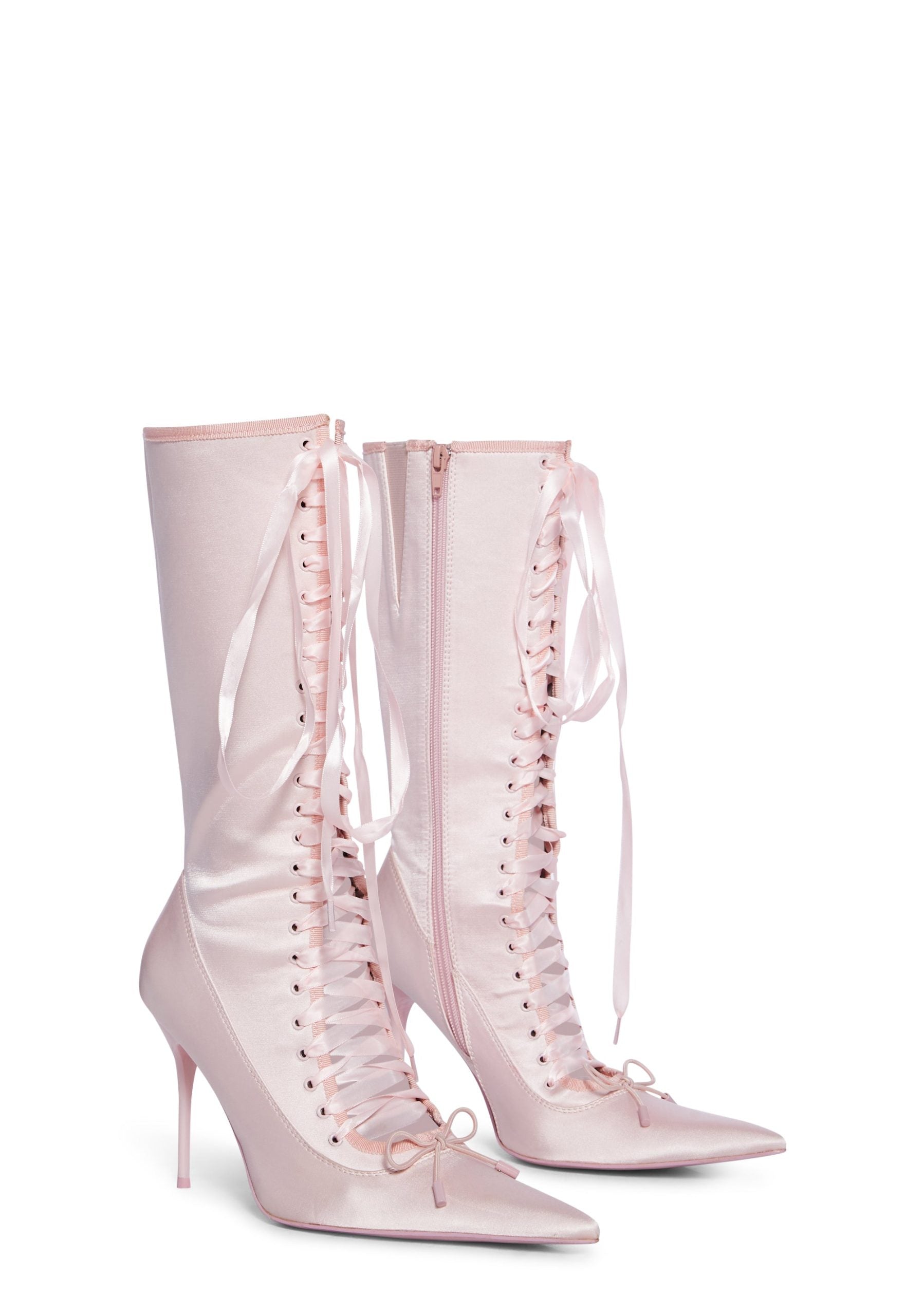 Scandalous Seduction Heeled Boots – Pink
