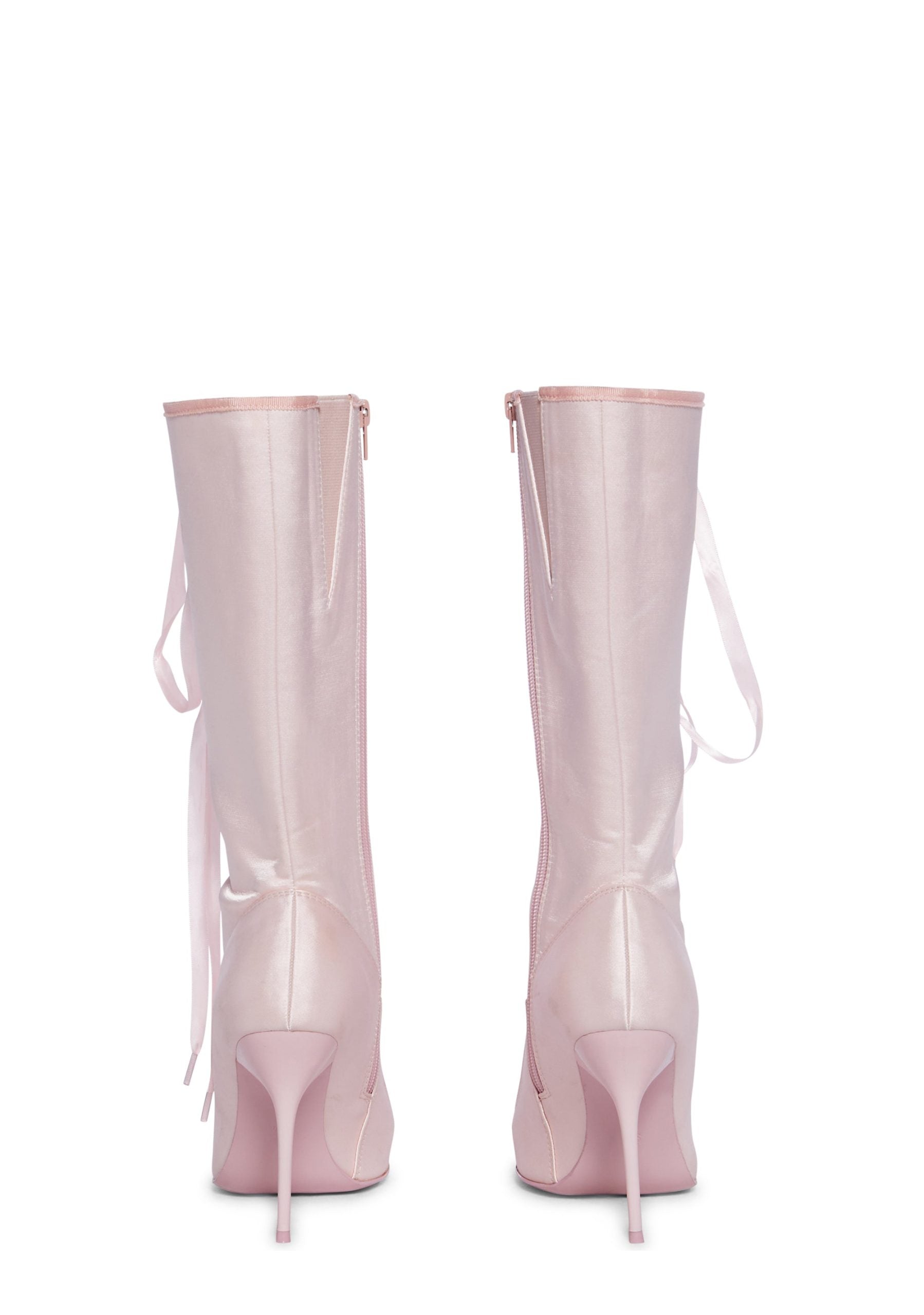 Scandalous Seduction Heeled Boots – Pink