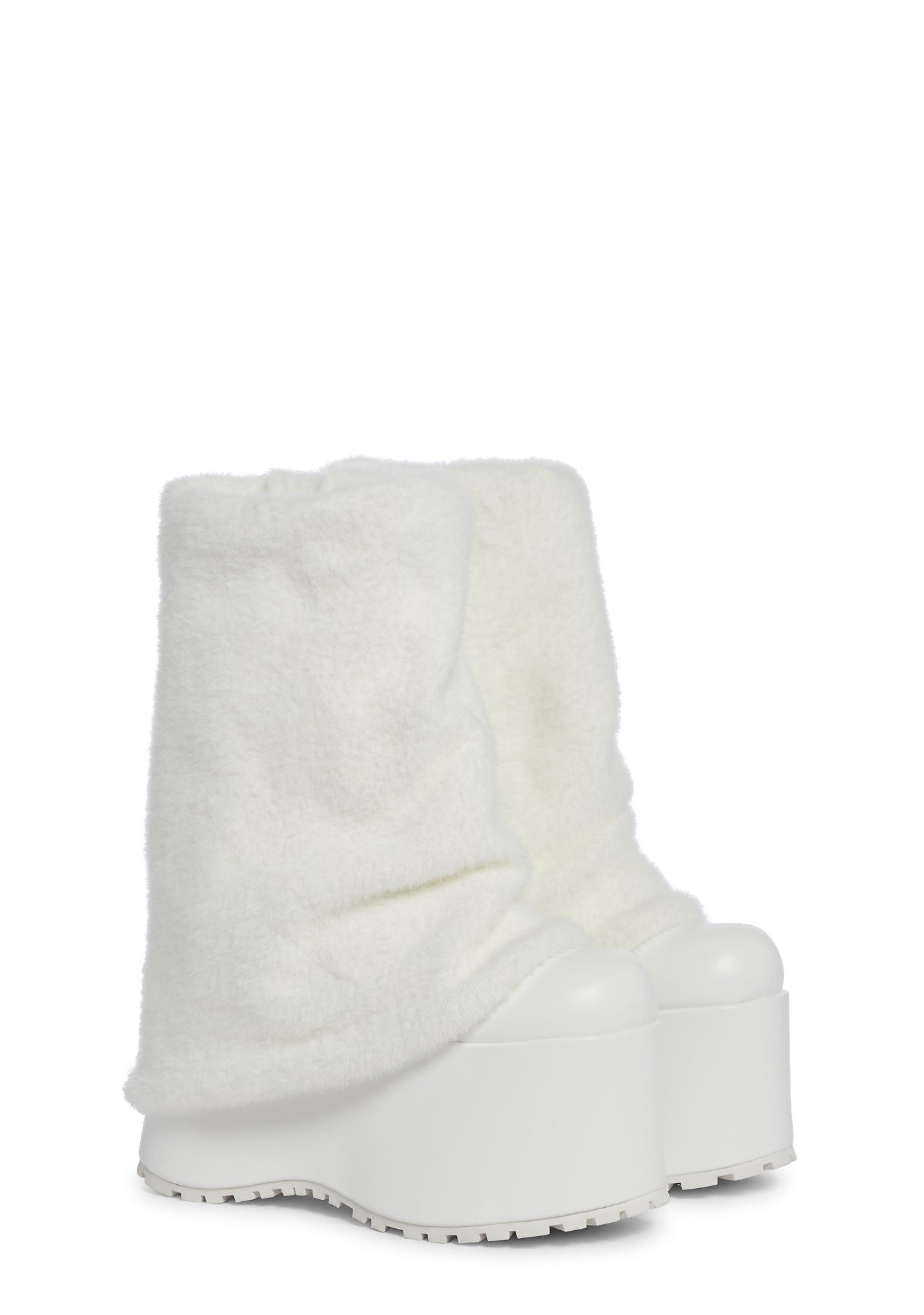 Snuggle Wonderland Platform Boots – White