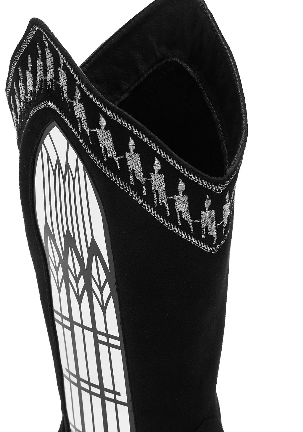 Broken Confessions Cowboy Boots – Black