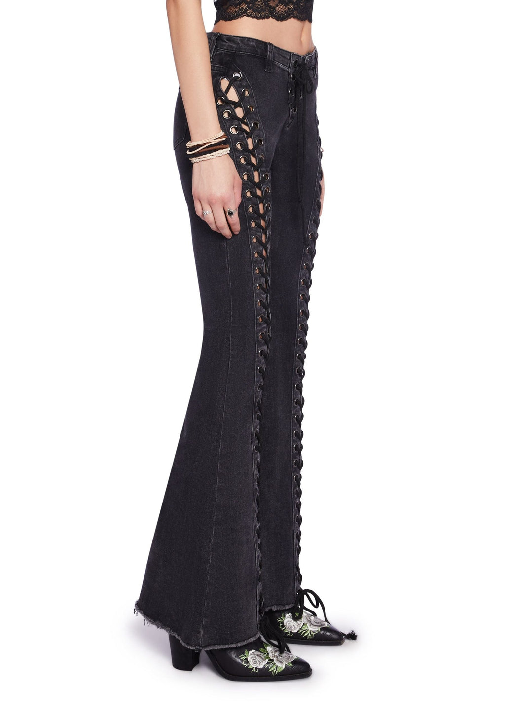 Wild Wanderer Flare Jeans – Black