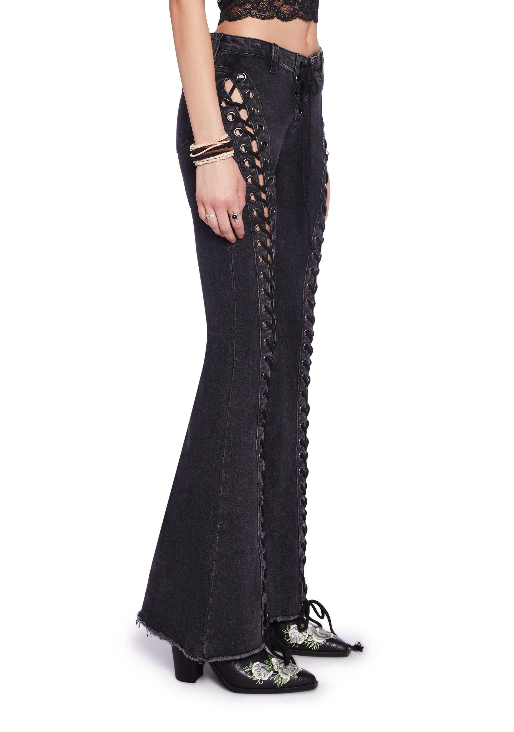Wild Wanderer Flare Jeans – Black