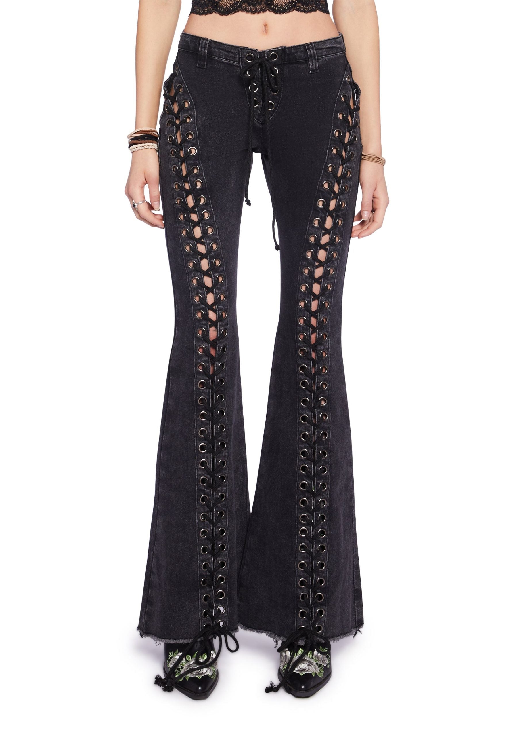 Wild Wanderer Flare Jeans – Black
