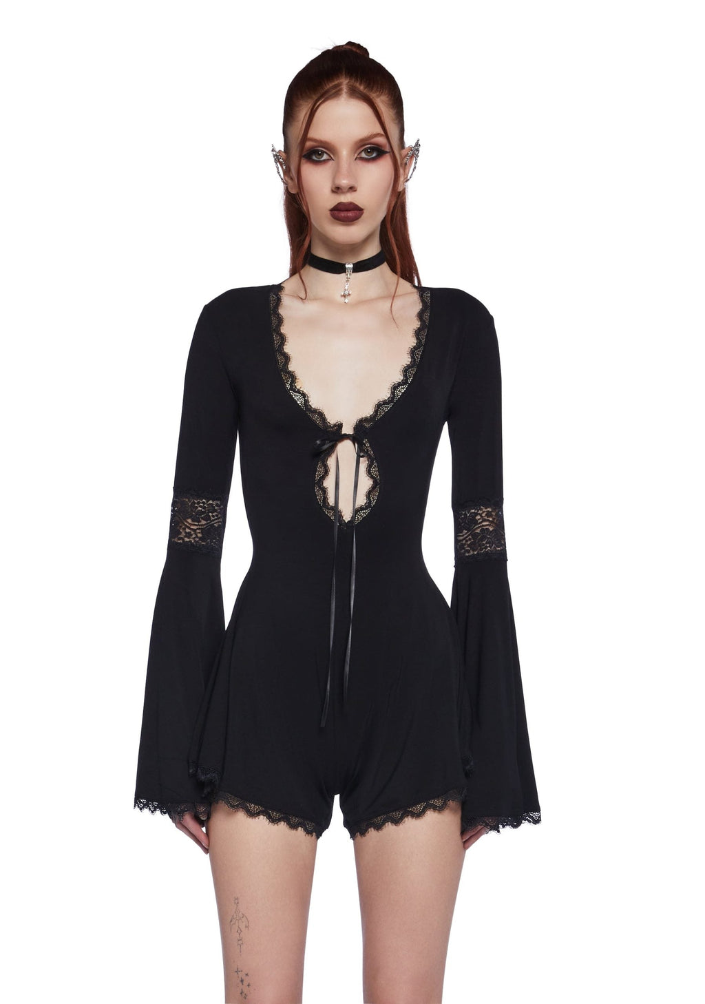 Whispering Wind Romper – Black