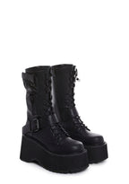 Obsidian Platform Zip-Up Boots – Black