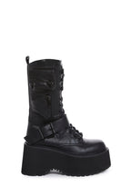Obsidian Platform Zip-Up Boots – Black