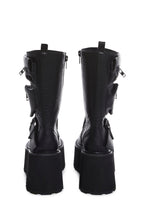 Obsidian Platform Zip-Up Boots – Black
