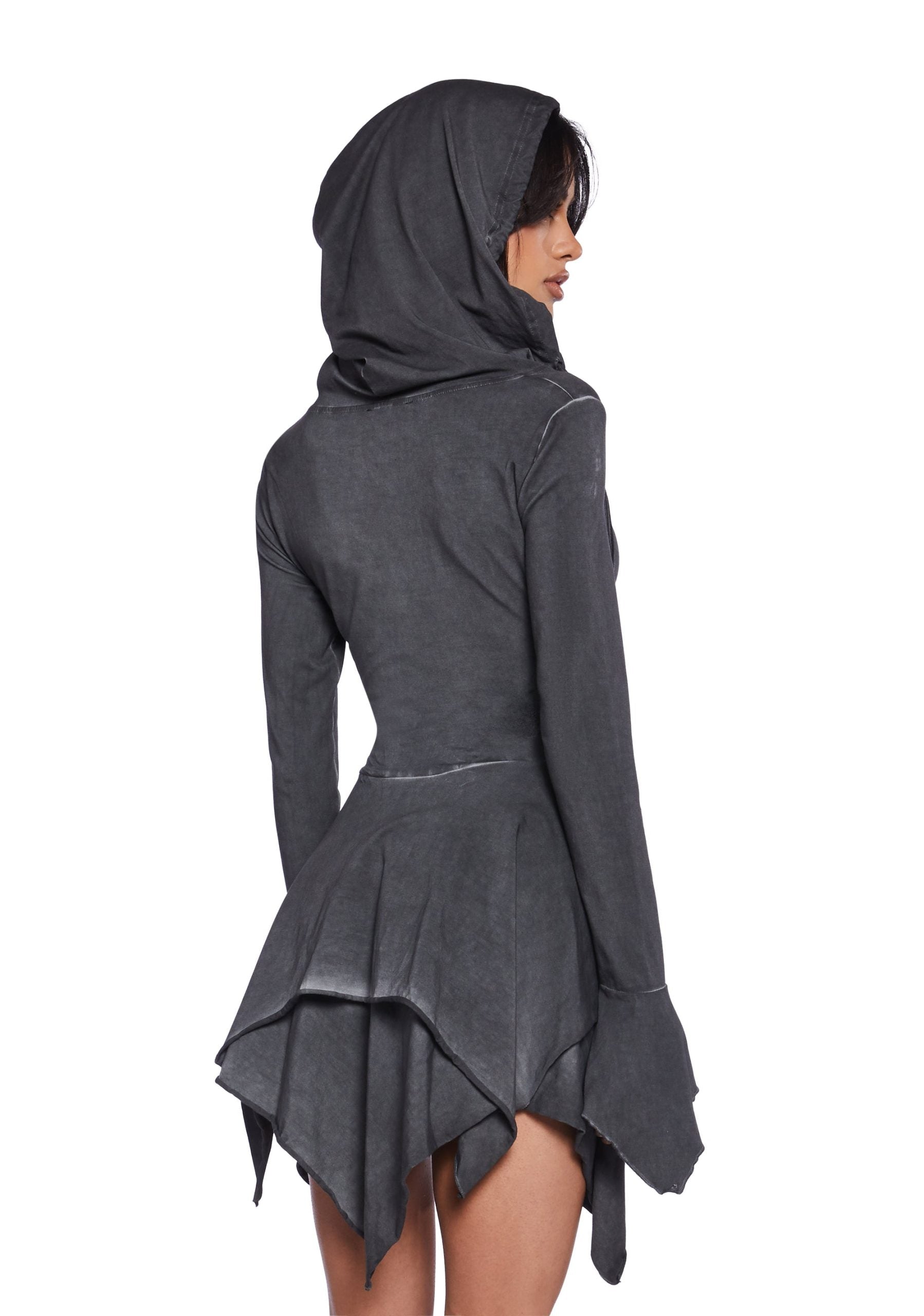 F Is For Fairies® Hooded Mini Dress – Gray