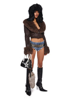 Covet Moto Jacket – Brown