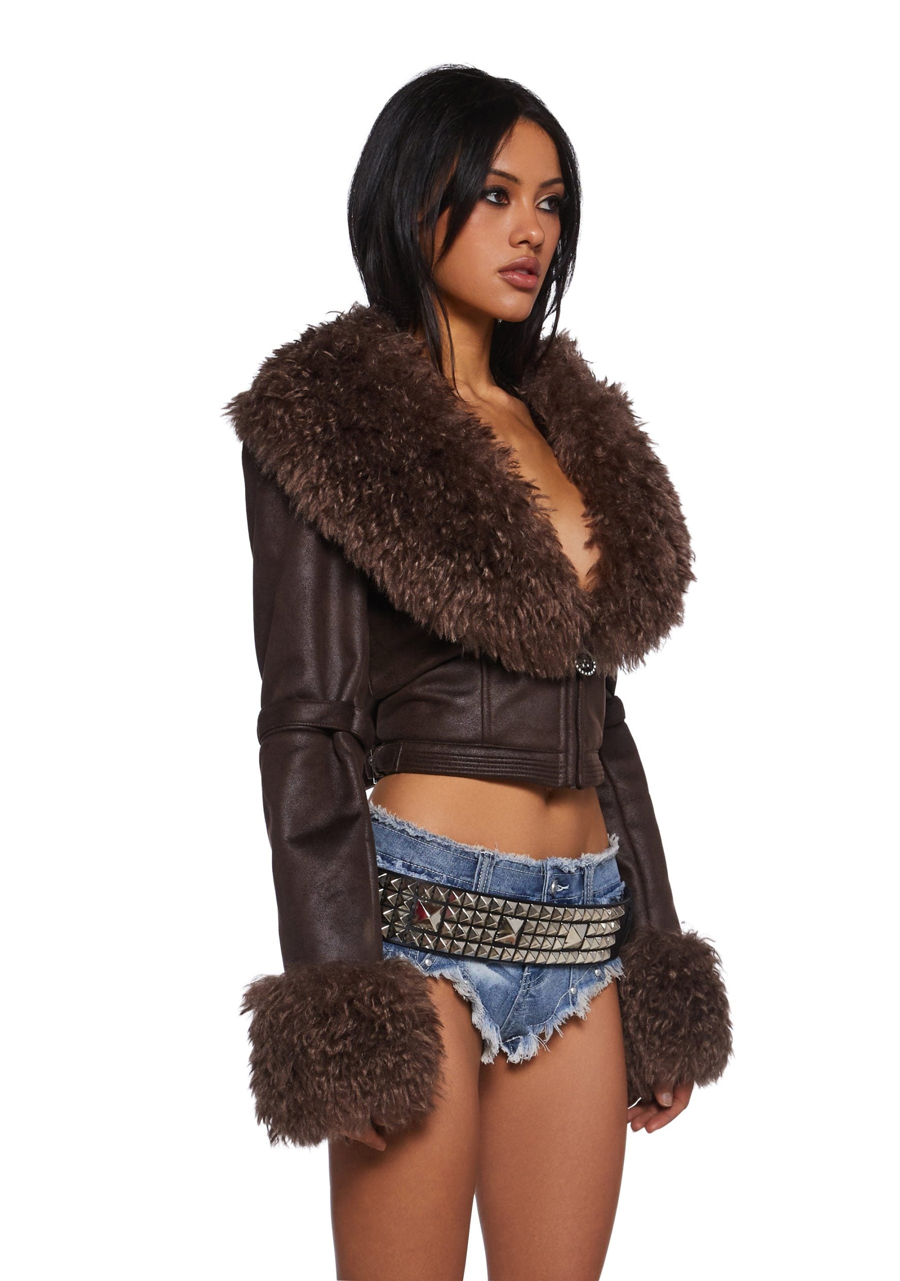 Covet Moto Jacket – Brown