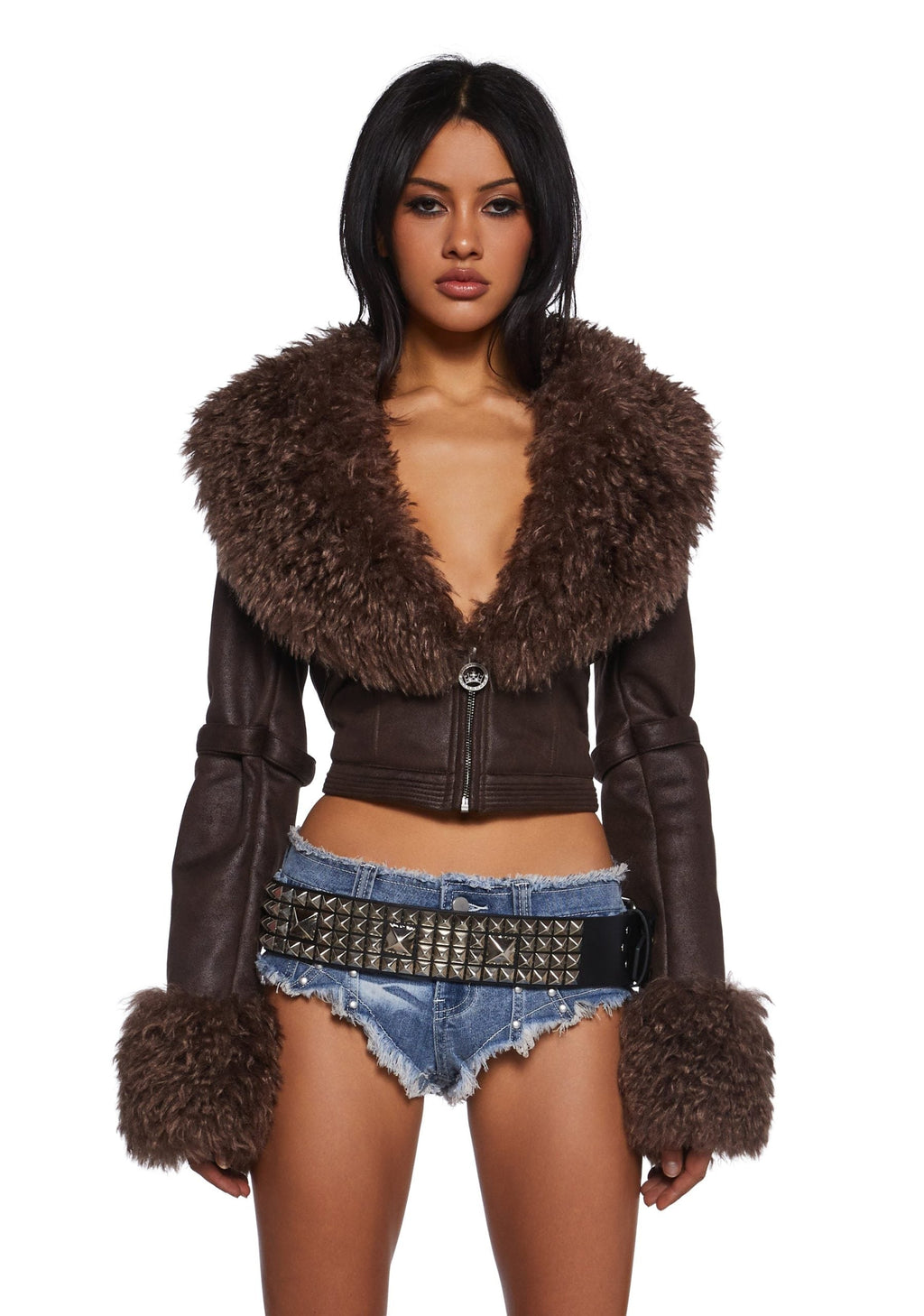Covet Moto Jacket – Brown