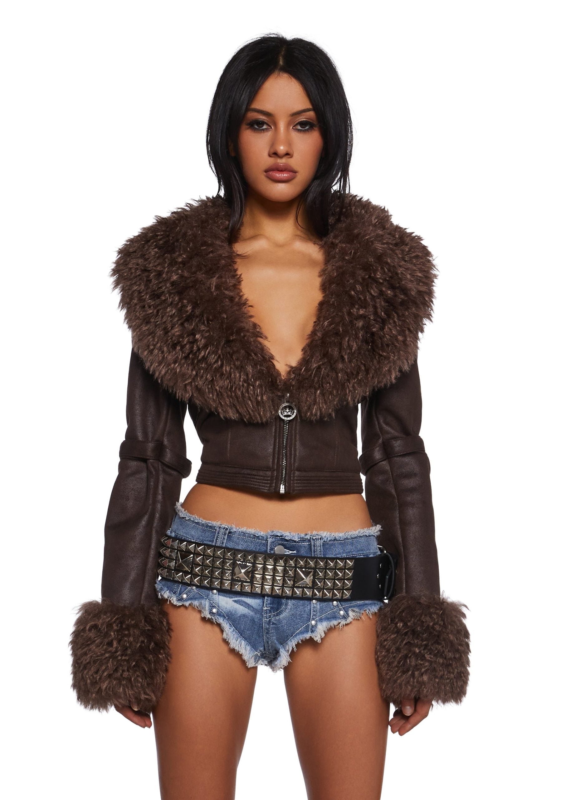 Covet Moto Jacket – Brown
