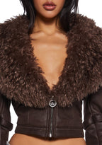 Covet Moto Jacket – Brown