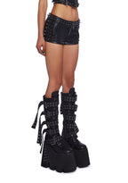 Downbeat Spiked Micro Shorts